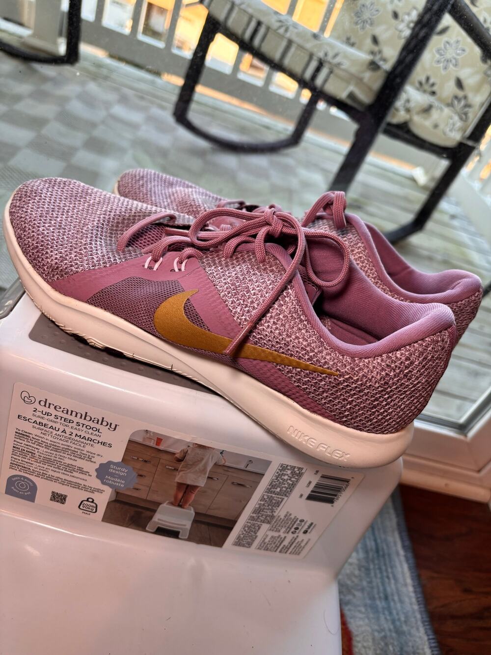 Nike Flex Trainer 8 AMP Women’s Size 10 Plum Dust Gold Sneakers BV9967-500